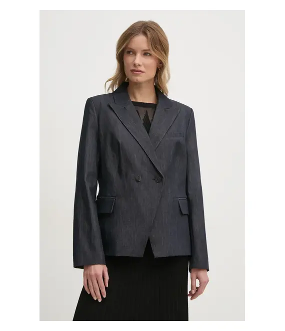 Σακάκι Dkny χρώμα: ναυτικό μπλε, DJ4J6010