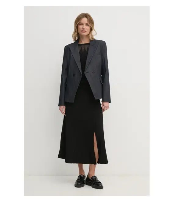 Σακάκι Dkny χρώμα: ναυτικό μπλε, DJ4J6010