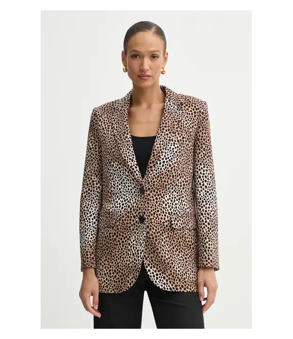 Σακάκι MICHAEL Michael Kors χρώμα: καφέ, MR5100CGQ0