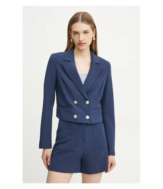 Σακάκι Guess ANDREE χρώμα: ναυτικό μπλε, W5GN67 WH9Y2