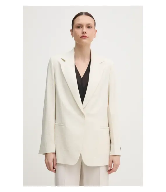 Σακάκι Calvin Klein χρώμα: μπεζ, K20K208240