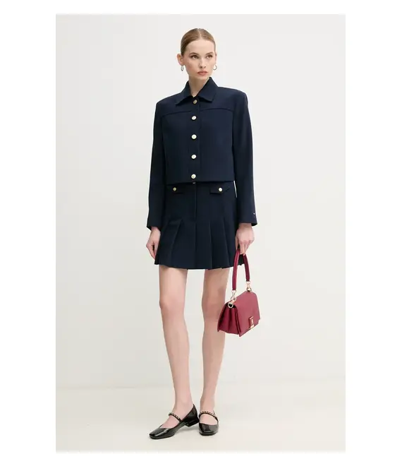 Σακάκι Tommy Hilfiger χρώμα: ναυτικό μπλε, WW0WW44743