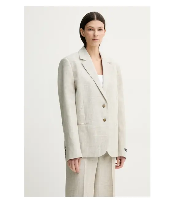 Blazer με μείγμα λινών Herskind Matteo χρώμα: μπεζ, 5543188