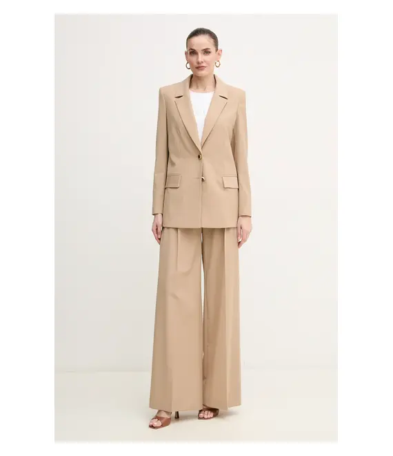 Μπλέιζερ με μίγμα μαλλιού Marciano Guess IRINA χρώμα: μπεζ, 5GGN04 7294A