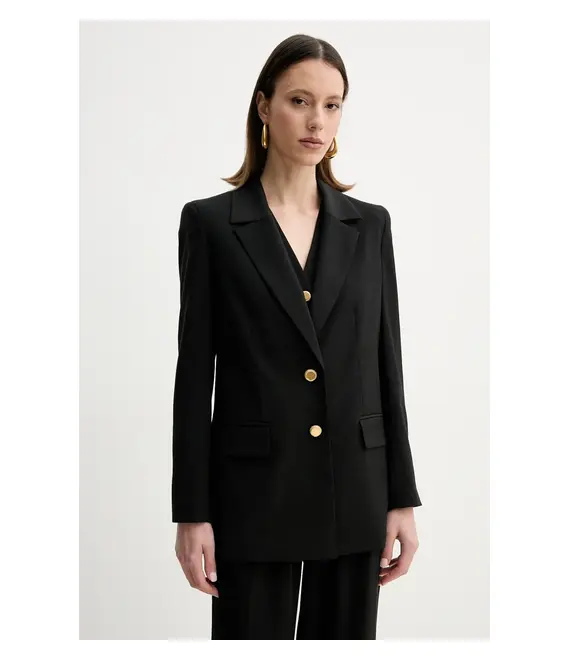 Μπλέιζερ με μίγμα μαλλιού Marciano Guess IRINA χρώμα: μαύρο, 5GGN04 7294A