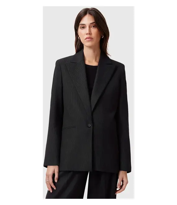 Σακάκι AllSaints PINNIE χρώμα: μαύρο, W032QC