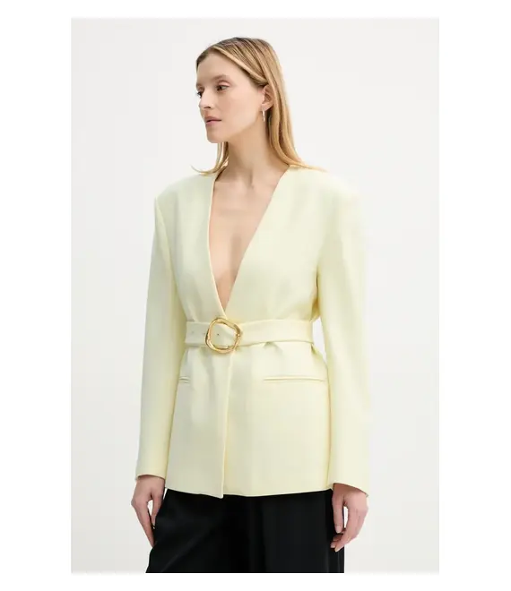 Σακάκι ISABELLE BLANCHE χρώμα: κίτρινο, IS25SS-J040-T008