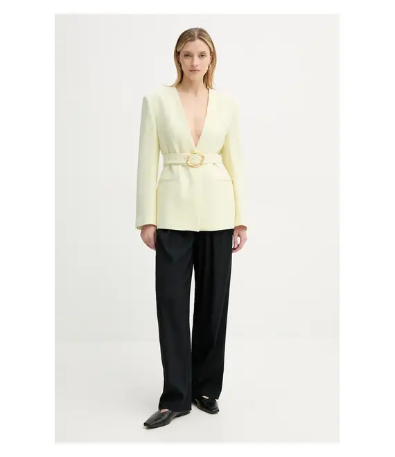 Σακάκι ISABELLE BLANCHE χρώμα: κίτρινο, IS25SS-J040-T008
