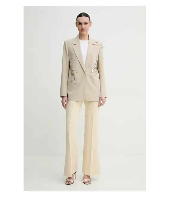 Σακάκι ISABELLE BLANCHE χρώμα: μπεζ, IS25SS-J023-T003
