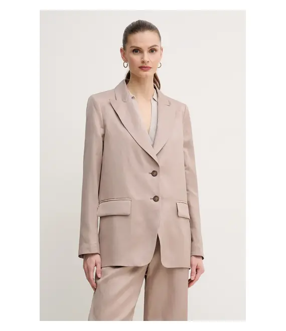 Blazer με μείγμα λινών Marc Aurel χρώμα: μπεζ, 3925-1020-93406