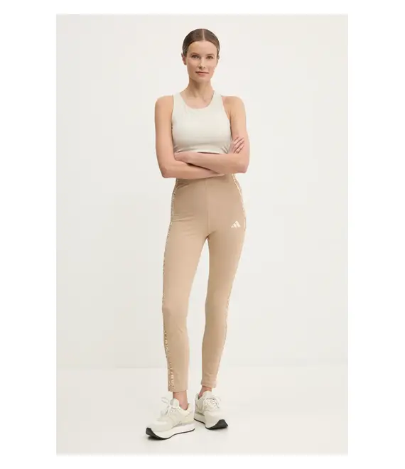 Κολάν adidas Essentials Animal χρώμα: μπεζ, JM1661