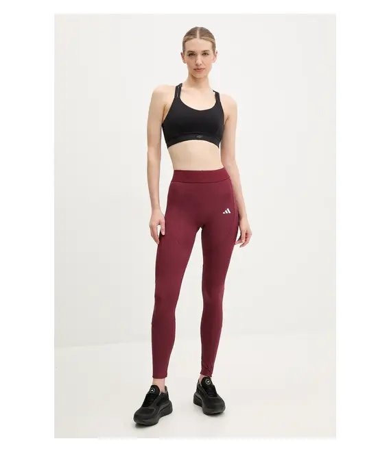 Κολάν προπόνησης adidas Performance Hyperglam χρώμα: μπορντό, JE8821