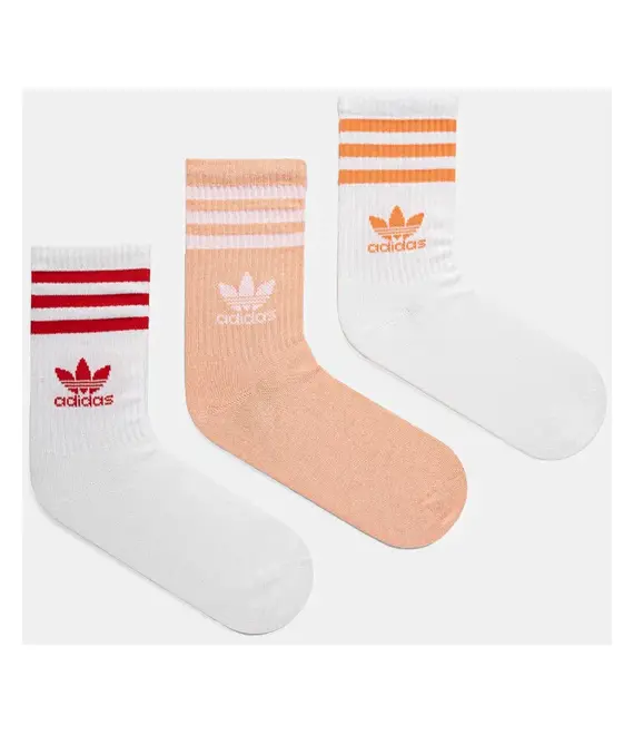 Κάλτσες adidas Originals 3-Stripes 3-pack χρώμα: άσπρο, JI9472
