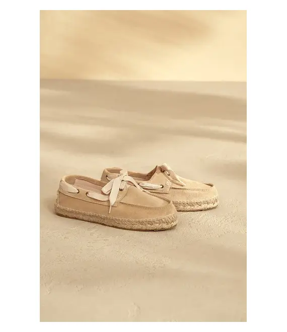 Μοκασίνια σουέτ Manebi Hamptons Boat-Shoes Espadrilles χρώμα: μπεζ, K 1.1 KW