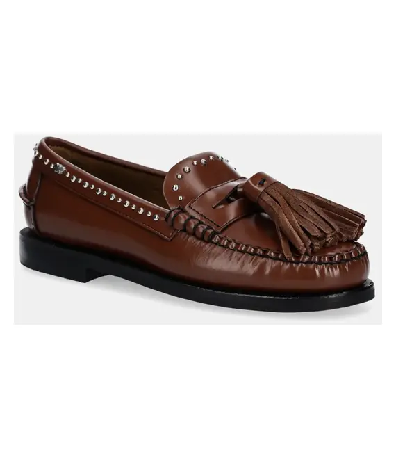 Δερμάτινα μοκασίνια Weekend Max Mara WEEKENDAN χρώμα: καφέ, 2515521014600