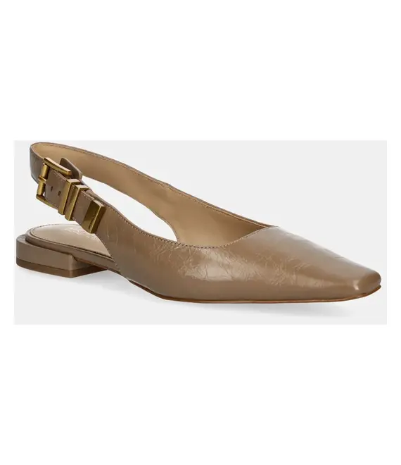 Δερμάτινες μπαλαρίνες MICHAEL Michael Kors Darrington χρώμα: μπεζ, 40R5DAFP2L.297