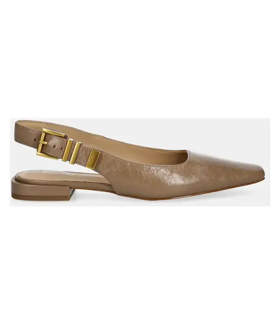 Δερμάτινες μπαλαρίνες MICHAEL Michael Kors Darrington χρώμα: μπεζ, 40R5DAFP2L.297