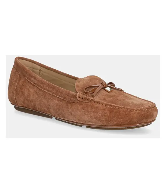 Μοκασίνια σουέτ MICHAEL Michael Kors Juliette χρώμα: καφέ, 40R5JUFR1S.230