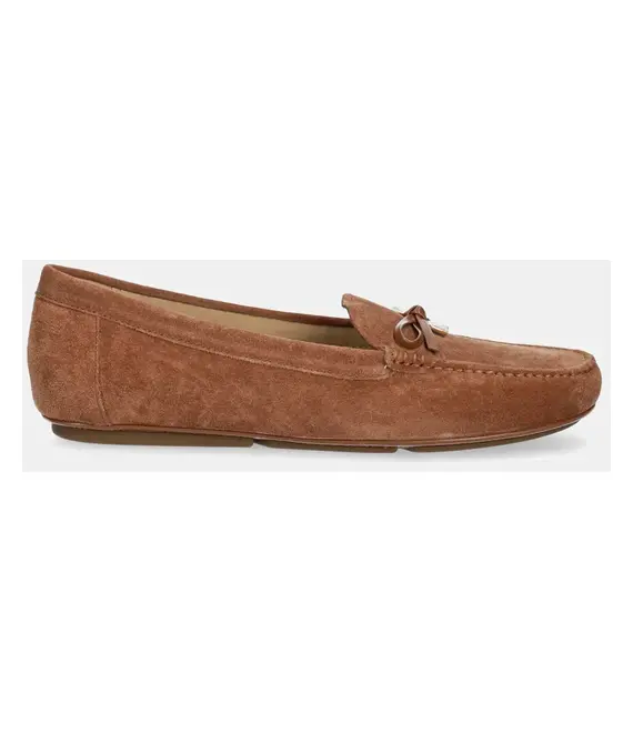 Μοκασίνια σουέτ MICHAEL Michael Kors Juliette χρώμα: καφέ, 40R5JUFR1S.230