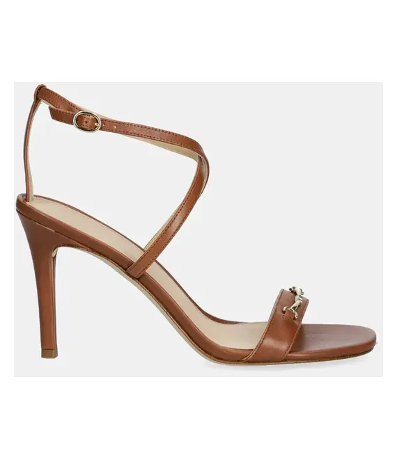Δερμάτινα σανδάλια MICHAEL Michael Kors Lena χρώμα: καφέ, 40R5LEHS1L.230
