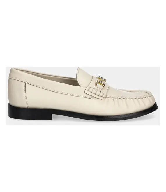 Δερμάτινα μοκασίνια Tommy Hilfiger SOFT LEATHER HORSEBIT LOAFER χρώμα: μπεζ, FW0FW08414