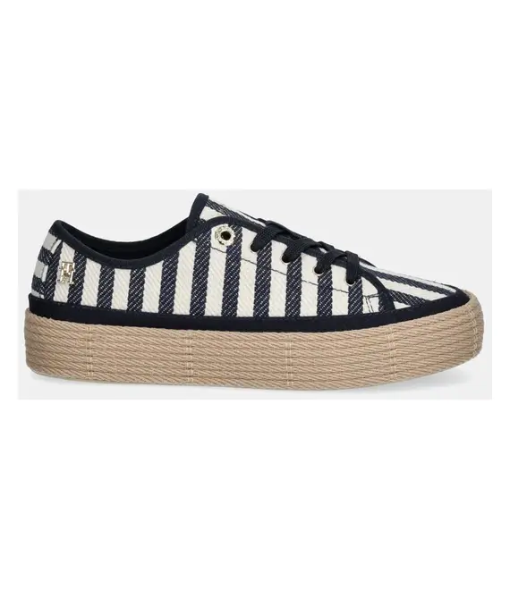 Πάνινα παπούτσια Tommy Hilfiger VULC ROPE SNEAKER ITHACA χρώμα: ναυτικό μπλε, FW0FW08646