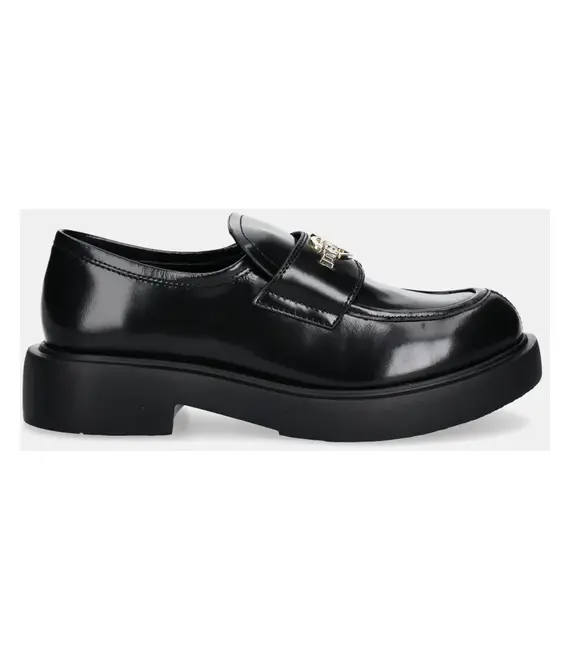 Δερμάτινα μοκασίνια Love Moschino χρώμα: μαύρο, JA10404G1MJD0000