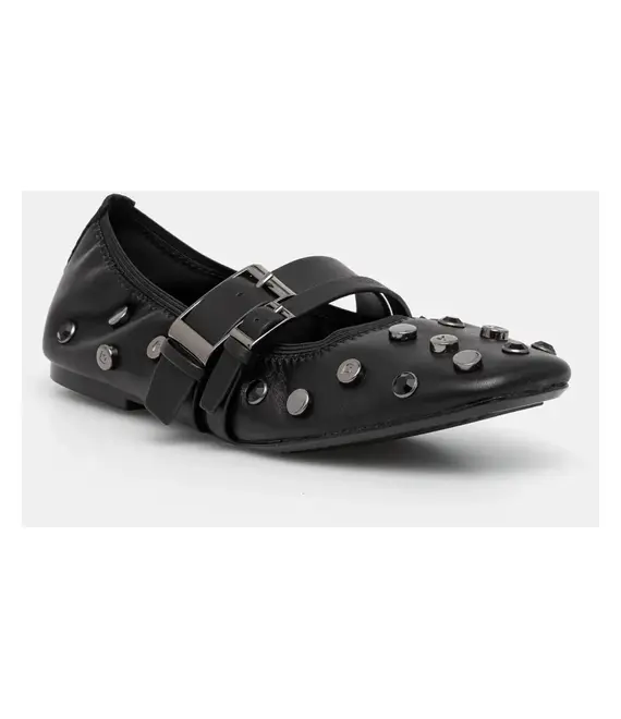 Δερμάτινες μπαλαρίνες Dkny Davey χρώμα: μαύρο, K1552868