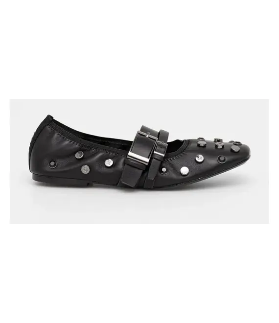 Δερμάτινες μπαλαρίνες Dkny Davey χρώμα: μαύρο, K1552868