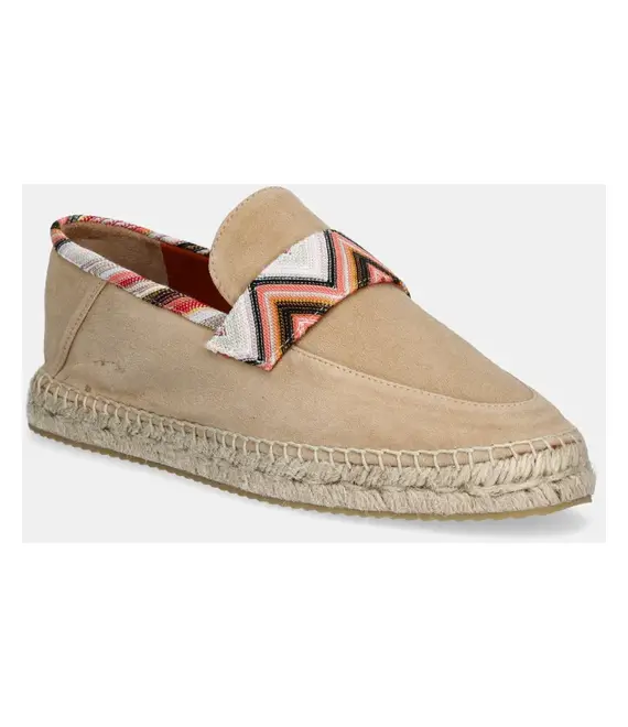 Εσπαντρίγιες σουέτ Missoni Amelia χρώμα: μπεζ, MWB013_020