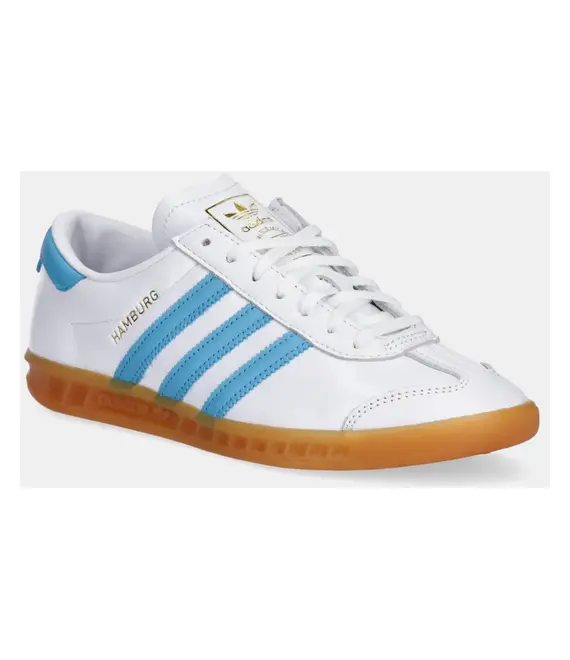 Δερμάτινα αθλητικά παπούτσια adidas Originals Hamburg W χρώμα: μπλε, JI2625