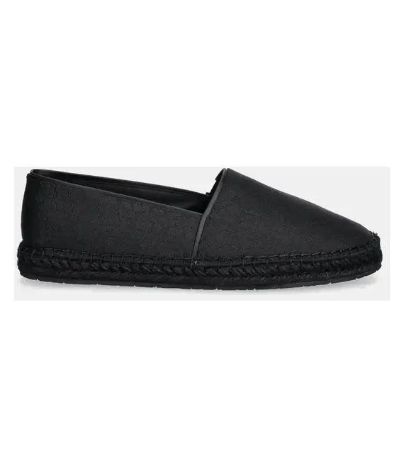 Εσπαντρίγιες Calvin Klein FLAT ESPADRILLE - JACQ χρώμα: μαύρο, HW0HW02467