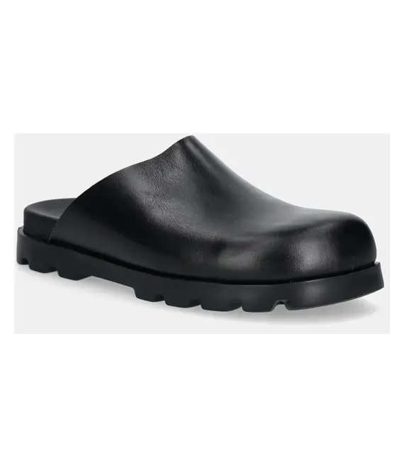 Δερμάτινες παντόφλες Camper Brutus Sandal γυναικείες, χρώμα: μαύρο, K201545-004