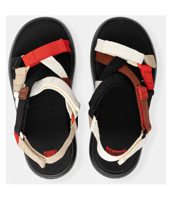 Σανδάλια Camper Twins χρώμα: μαύρο, K201773-002