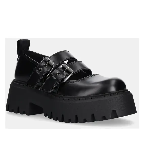 Μοκασίνια Buffalo Aspen Mary χρώμα: μαύρο, 1624078-BLK