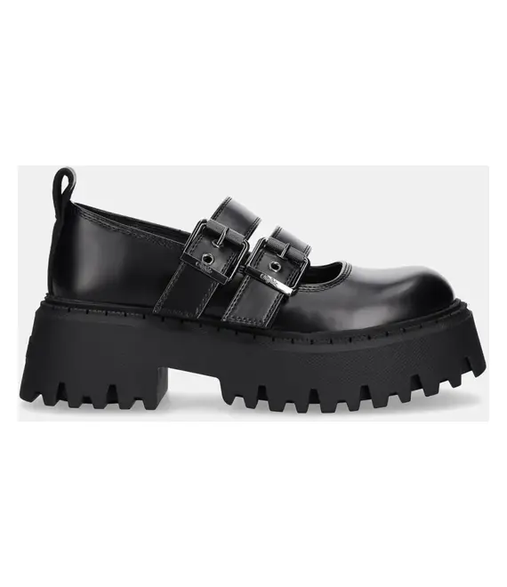 Μοκασίνια Buffalo Aspen Mary χρώμα: μαύρο, 1624078-BLK