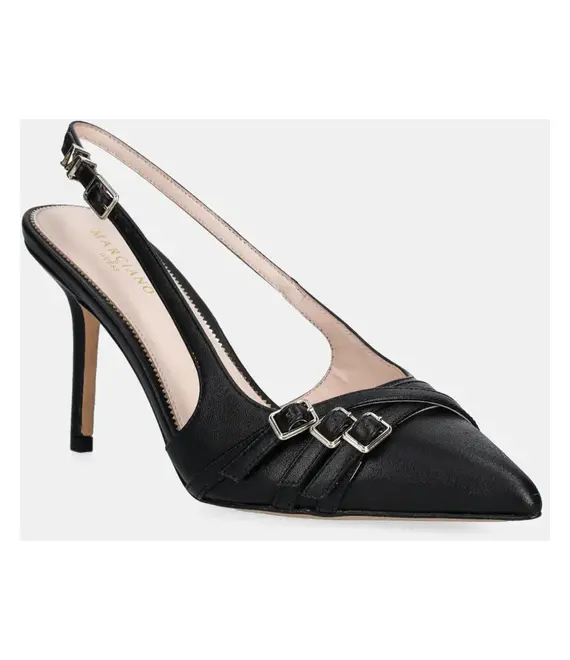 Δερμάτινες γόβες Guess SLING BACK BUCKLE S χρώμα: μαύρο, 5GGZ31 7324A