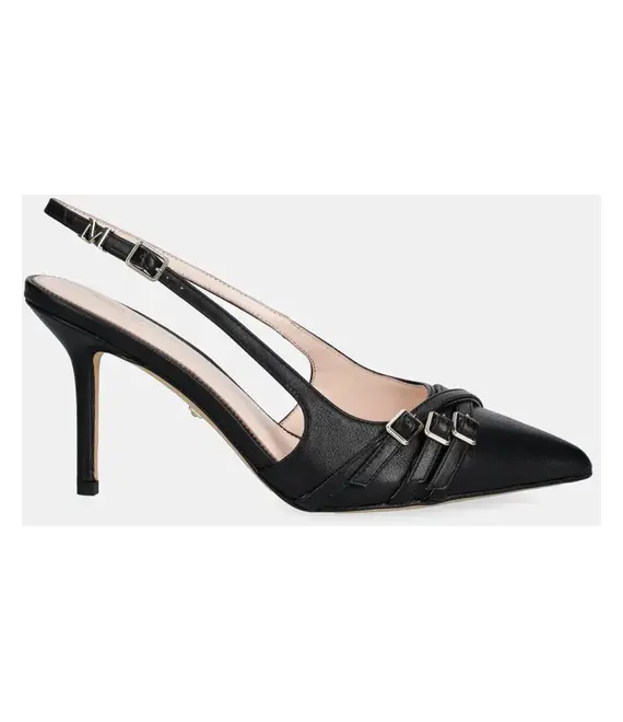 Δερμάτινες γόβες Guess SLING BACK BUCKLE S χρώμα: μαύρο, 5GGZ31 7324A