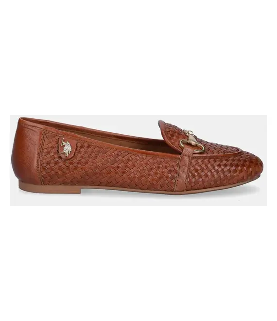 Δερμάτινα μοκασίνια U.S. Polo Assn. CHERY001W/5L3 χρώμα: καφέ, CHERY