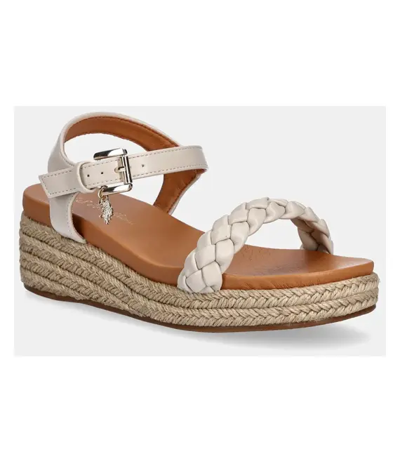 Σανδάλια U.S. Polo Assn. ASTRID χρώμα: μπεζ, ASTRID001W/5Y1