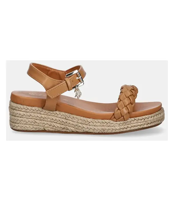 Σανδάλια U.S. Polo Assn. ASTRID χρώμα: καφέ, ASTRID001W/5Y1