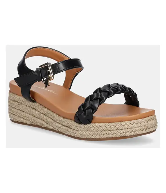 Σανδάλια U.S. Polo Assn. ASTRID χρώμα: μαύρο, ASTRID001W/5Y1