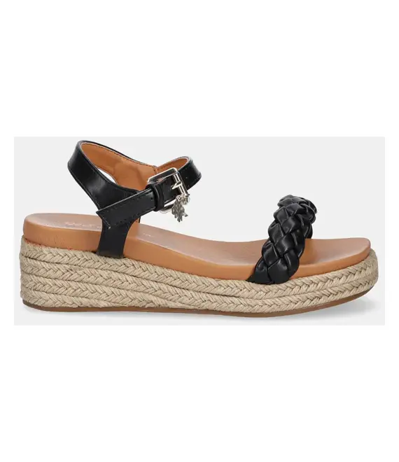 Σανδάλια U.S. Polo Assn. ASTRID χρώμα: μαύρο, ASTRID001W/5Y1