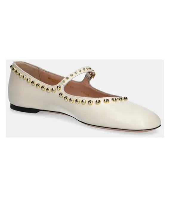 Δερμάτινες μπαλαρίνες Bally χρώμα: μπεζ, WA051Z