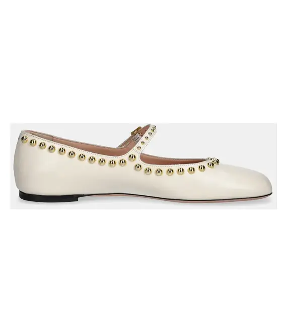 Δερμάτινες μπαλαρίνες Bally χρώμα: μπεζ, WA051Z