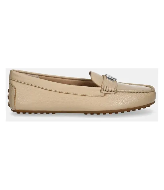 Δερμάτινα μοκασίνια Lauren Ralph Lauren Barnsbury χρώμα: μπεζ, 802942768011