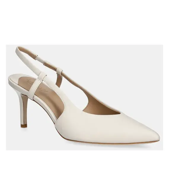 Δερμάτινες γόβες Lauren Ralph Lauren Khloe Slgbck χρώμα: άσπρο, 802966874001
