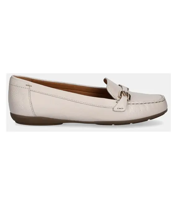 Δερμάτινα μοκασίνια Geox D ANNYTAH MOC χρώμα: μπεζ, D84BMA 00046 C1122
