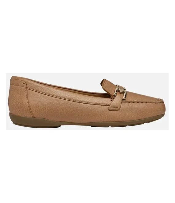 Δερμάτινα μοκασίνια Geox D ANNYTAH MOC χρώμα: μπεζ, D84BMA 00046 C5000