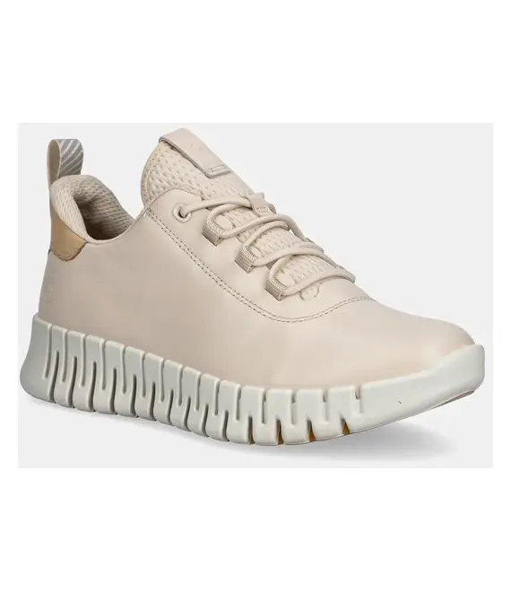 Δερμάτινα αθλητικά παπούτσια Ecco Gruuv Sneaker Lea χρώμα: μπεζ, 218203-60720